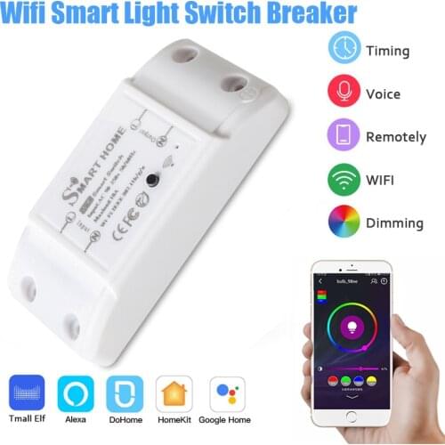 Dohome 90-250V Wifi Smart Light Switch Moudle 10A Universal Breaker Timer Voice Control Work With HomeKit Alexa Google Assistant