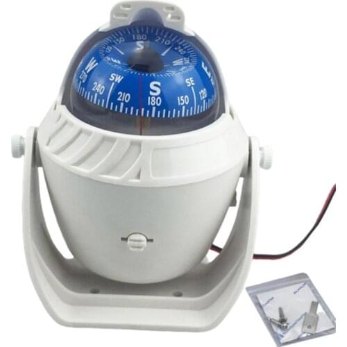 Marine Military with Light Compass Guide Ball LED Lights Electronic Boat Ship Car Compass For Marine Boat Navigation Accessories