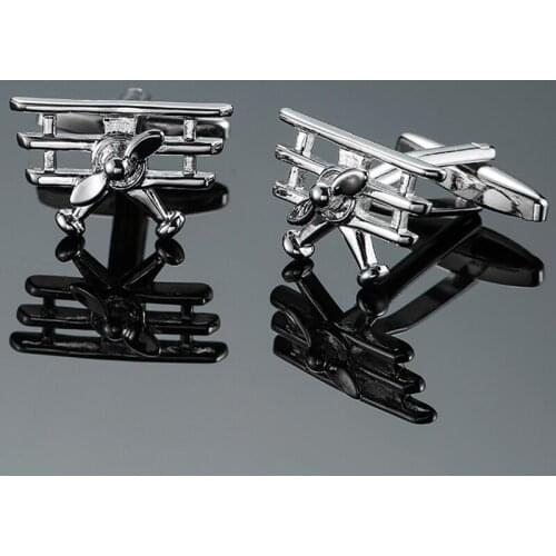 DY New high quality brass Silvery helicopter Cufflinks Mens French shirt Cufflinks free shipping