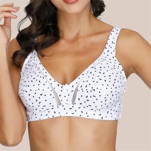 NHKDSASA Women Plus Size Bra Full Coverage Ultra Thin Unlined Cotton Underwear Wireless Minimizer Bralette