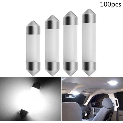 100pcs C5W COB Car LED Bulb Car Interior Light 31mm 36mm 39mm 41mm Car LED Doom Lamp Reading Light 12 V Car Interior Accessories