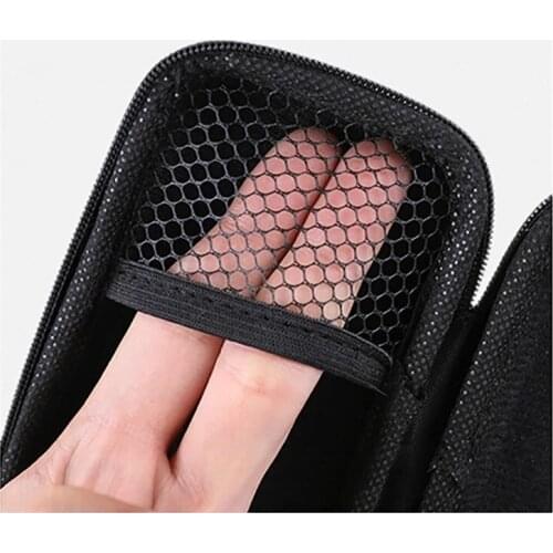 2@#Car Rear Seat Back Storage Bag Car Shockproof Headphone Case Portable Storage Headset Bag High Quality Earphone Accessories