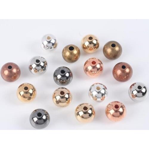 30-400Pcs/Lot 3-12mm Round Smooth Ball Charms Beads Loose Spacer Beads For Jewelry Making Supplies CCB DIY Bracelet Accessories