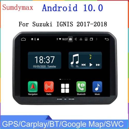 9"two din android 10 car dvd gps navigaiton multimedia player for suzuki IGNIS 2017 2018 with 8core 4G RAM 64G ROM audio stereo