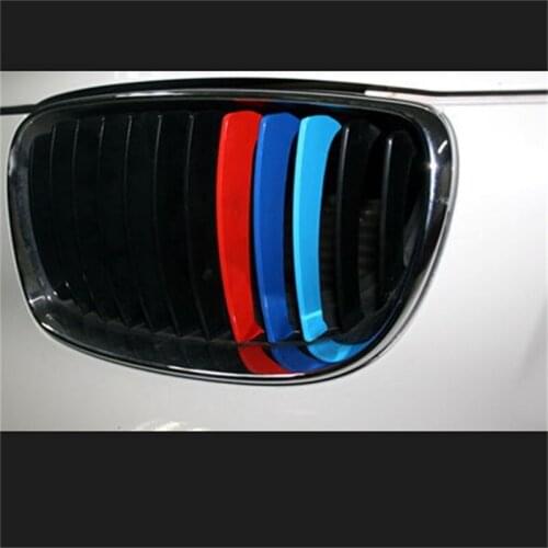 BBQ@FUKA Wide Style 3 Color Grill Sticker Fit for X3/5/6 M3 Series Sticker Reflective Sticker 250*50mm Car Styling Car Covers