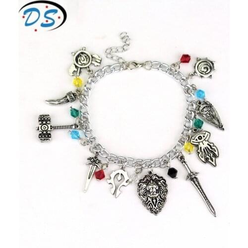 Hearth Stone Pendants Bracelets Game Jewelry Link Chain Bangles Bracelets for Female Women Accessories Girls Gifts