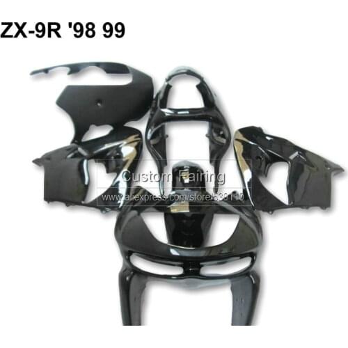 Bodywork parts for Kawasaki ZX9R zx-9r 1998 - 1999 Ninja 99 98 all black fairing kit fairings CV15