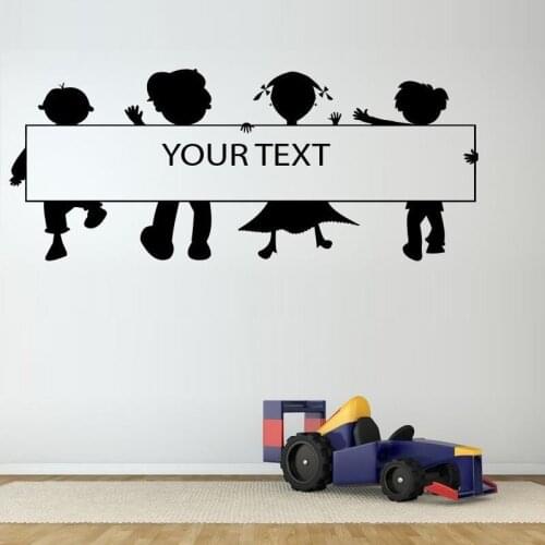 Kids Custom Text Wallpaper Removable Decals Nursery Children Room Wall Stickers for Living Room Babies Home Decor Sticker YY201
