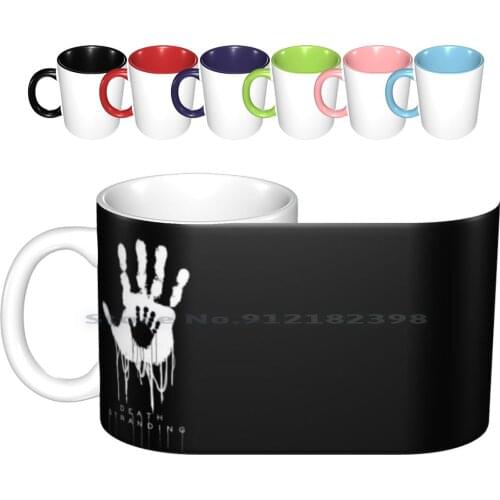 Death Stranding Hand V2 Ceramic Mugs Coffee Cups Milk Tea Mug Death Stranding Hideo Kojima Metal Gear Solid Norman Reedus Skull
