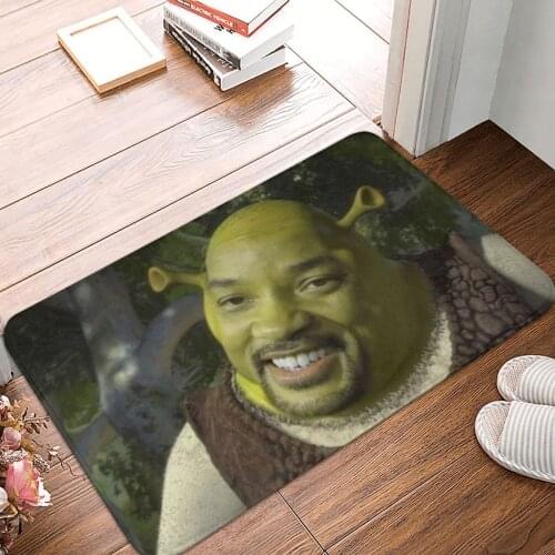 Will Smith X Shrek Doormat Carpet Mat Rug Polyester Anti-slip Floor Decor Bath Bathroom Kitchen Living Room Balcony 40x60