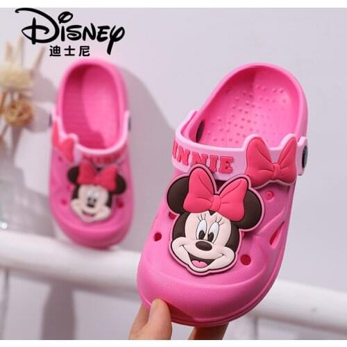 Disney minnie mouse slippers Summer new non-slip boys girls frozen princess hole shoes children cartoon boy beach sandals