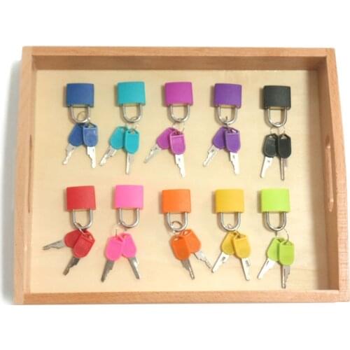 Montessori sensory teaching aids childrens early education pre-school education toy unlock practice game