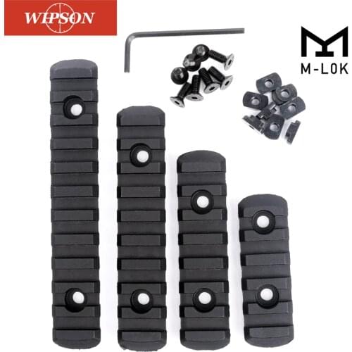 WIPSON Pack Of 4 Pcs Tactical Airsoft Polymer Picatinny Rail For MOE M LOK M-LOK Handguard Compatible With Fashlight Laser Scope