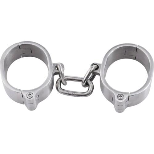 Handcuffs Stainless Steel Bdsm Toys Sex Bondage High 3cm Heavy Duty Leg Cuffs Slave Fetish Adult Games Sexy Toys For Women Men