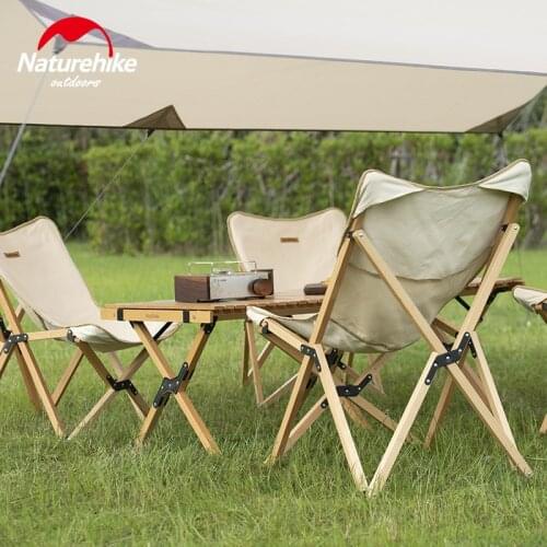 Naturehike Folding Wooden Garden Chair Foldable Lazy Seat Fishing Picnic BBQ Folding Backrest Stool NH19JJ008