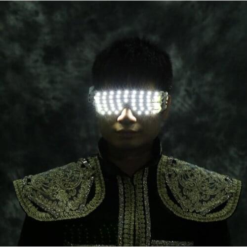 Nightclub stage performance glasses Led glasses Strobe light DJ