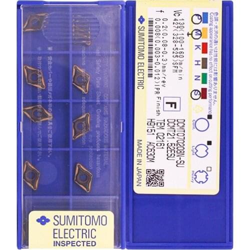 Original Carbide Insert CNC DCMT070208N-SU Stainless Steel Cast Iron Diamond