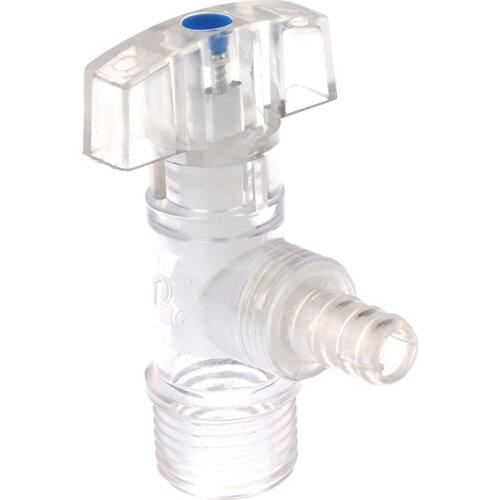 Plastic 1/2" Male Thread PC Soft Pipe Water Tap Garden Irrigation Connector Transparent Faucet Triangle Water Valve