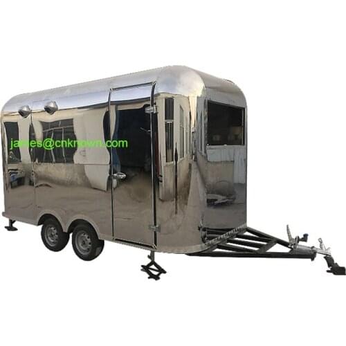 Full stainless steel body 5m length mobile food cart with trailer support size customization