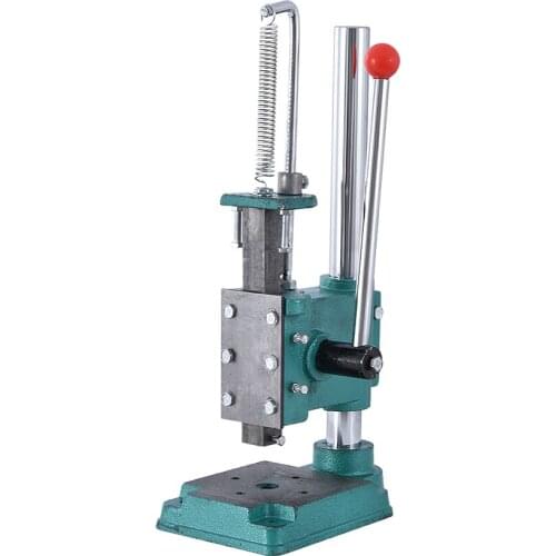 JM-32 Small Manual Punching Press Professional Desktop Hand Punching Machine Height Adjustable Hand Press Square-head/Round-head
