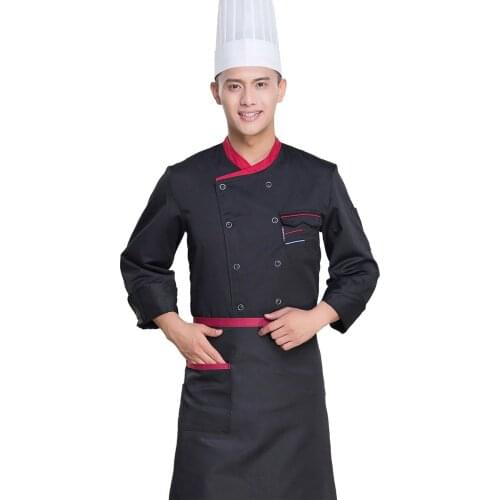 Chef men and women catering clothing restaurant kitchen kitchen clothes clothing chef clothes long-sleeved overalls