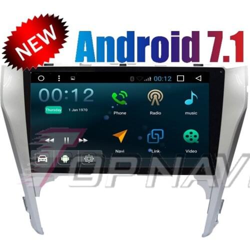 Topnavi 10.1" 1024*600 Quad Core Android 7.1 Car GPS Navigation for Toyota Camry 2015-2015 Radio Multimedia Audio Stereo NO DVD