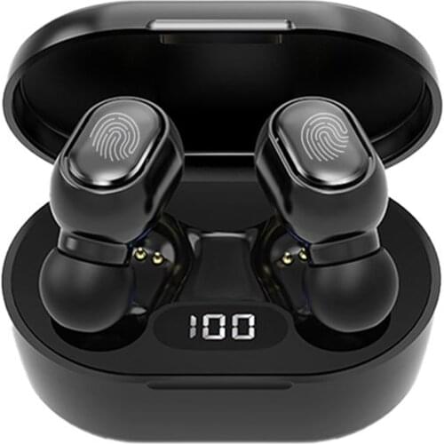 TWS-100 Wireless Earbuds Stereo Sound Noise Reduction Waterproof Bluetooth 5.1 Earphones Touch-Control Headphones with HD Call