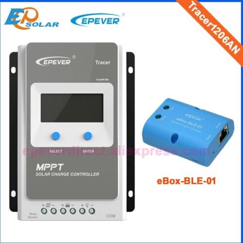 Bluetooth ble eBOX solar controller Tracer1206AN 10A MPPT EPEVER Battery Charger 12V 24V automatic work 10amps temp sensor