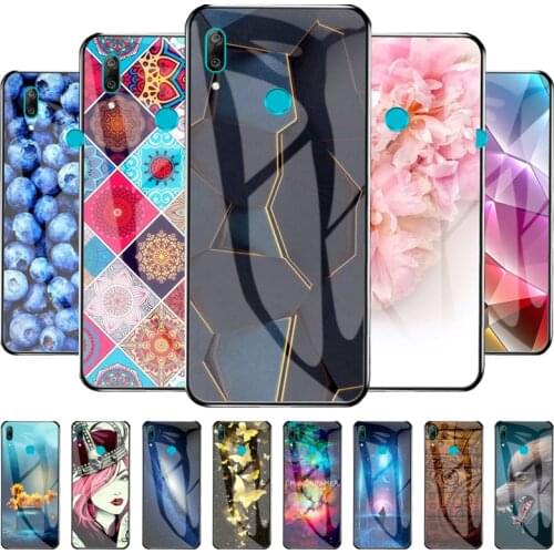 Protective Glass Case For Huawei Y9 Prime 2019 Cases Covers TPU Bumper For Huawei Y9A Y 9 Y7 2019 Y6 Prime 2018 Hard Back Shell