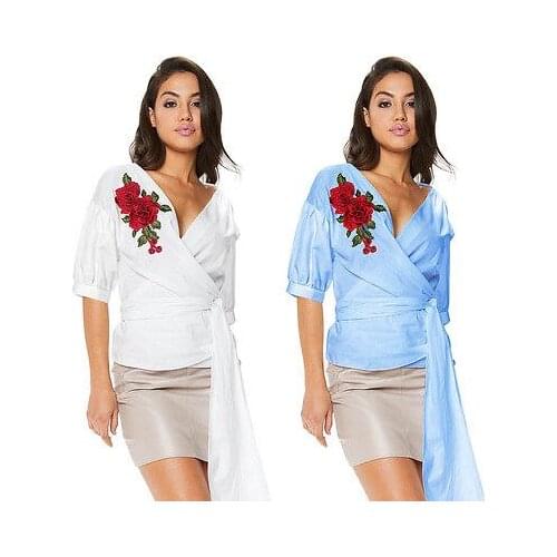 Women Blouses 2017 Fashion Womens Summer Short Sleeve Tops Casual Blouse Loose Chiffion Shirts