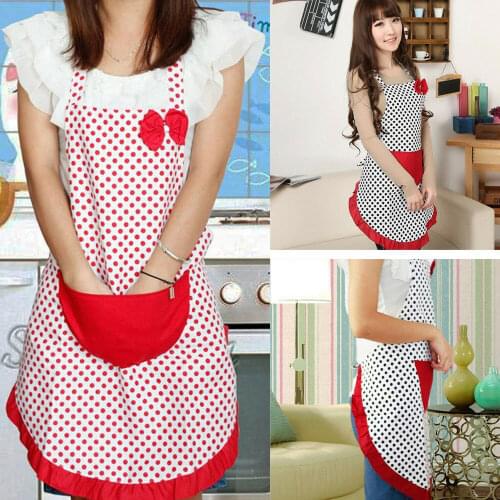 Women Cooking Chef Kitchen Home Restaurant Bib Aprons Dress With Pocket Gift