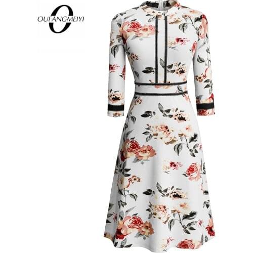 Stylish Ribbons Fit and Flare Wear to Work Women Office Skater Classic Solid Color Elegant A-line Dress EA135