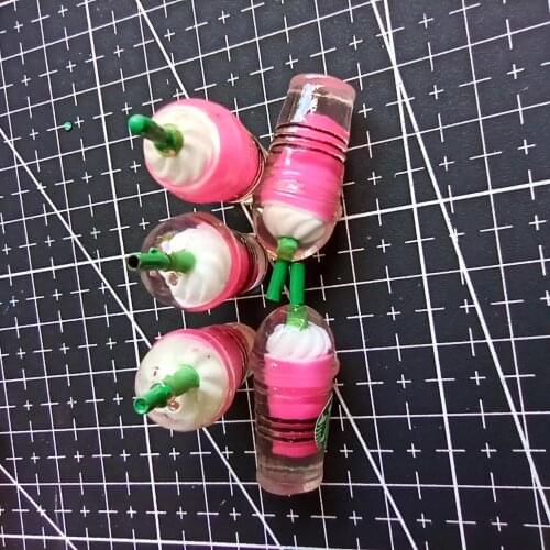 1pcs/lot resin solid hot pink Icecream 26mm fairy garden gnome moss terrarium crafts bonsai home decor for DIY A032-2