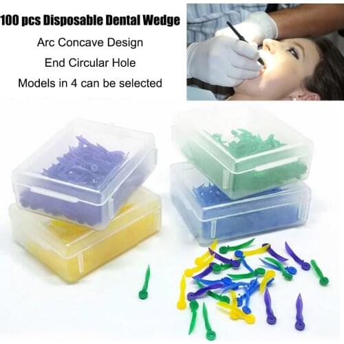 100pcs/box Dental Disposable Wedge with Hole All 4 Sizes Dentist Materials Dentistry Lab Instrument Teeth Wedge Dental Tools