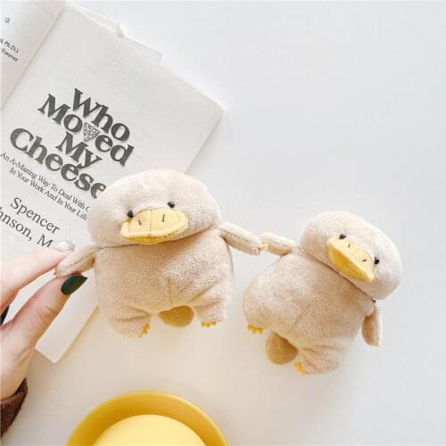 3D Plush Cute Pet Platypus Phone Case for Apple Airpods Pro Earphone Case Soft Wireless Cover for AirPods1/2 Generation Set