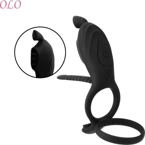 9 Speed Penis Ring Vibrator Clit Stimulator Chastity Cock Ring Delay Ejaculation For Couples
