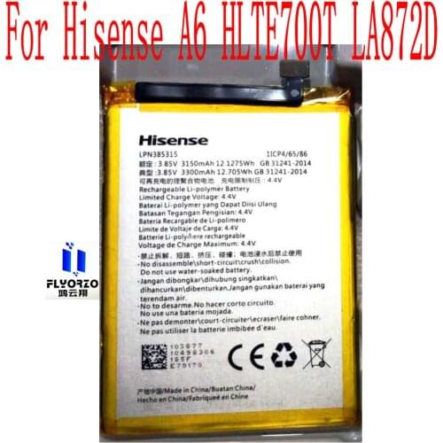 New High Quality 3300mAh LPN385315 Battery For Hisense A6 HLTE700T LA872D Mobile Phone
