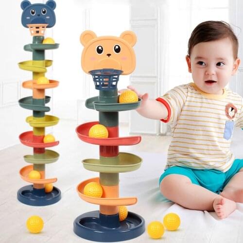 Baby Puzzle Fun 9 Floors With 9 Balls Track Skating Ball Rolling Early Education Children Toys Birthday Gift
