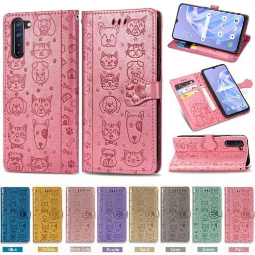 For OPPO Reno 3A Cute Animal Flip Wallet Leather Case For OPPO Reno 3A Case Phone Cover Funda For OPPO Reno 3A Case