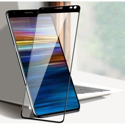 For SONY Xperia 8 5 II 1 II Black Edge Clear 2.5D Tempered Glass Screen Protector For Xperia 10 II Full Cover 9H Protective Film