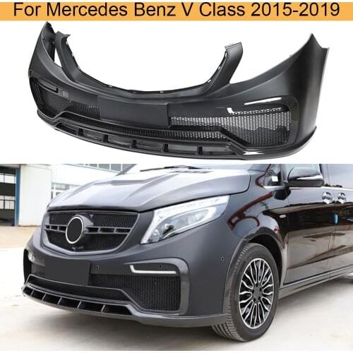 Car Front Bumper Body Kits For Mercedes-Benz V Class V250 V220d 2015 - 2019 Front Bumper Guard Body Kits Carbon Fiber