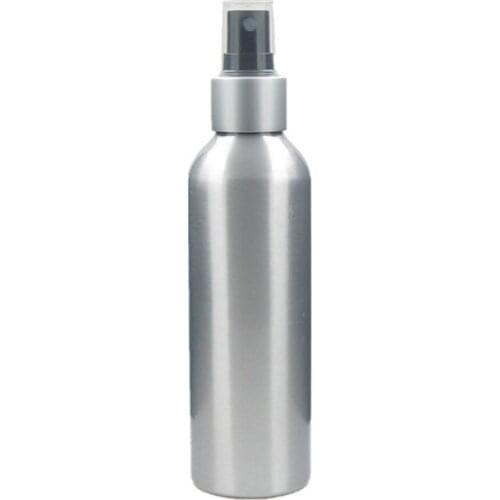 150ml Round Aluminum Bottles With Matte Silver Metal/Aluminu Shell And Smooth Skirt Finemist Fing, Empty Sliver Metal Bottle