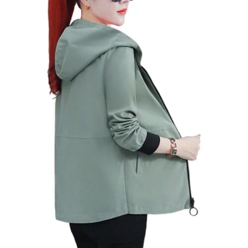 Womens Hooded Jackets 2020 Summer Autumn Causal Windbreaker Reversible baseball Coats Zipper Lightweight Jackets Bomber Famale