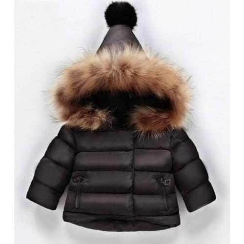 Fashion Baby Winter Warm Coats Kids Boy Girl Thick Fur Hooded Jacket Cotton Parka Child warm Padded Thermal Snowsuit