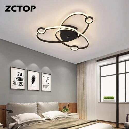 Modern Black LED Chandeliers Light for Living Room Dining Room Bedroom Childrens room Chandelier Ceiling lamps Home lights