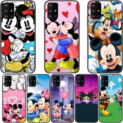 Mickey Kiss Minnie Phone Case Hull For Samsung Galaxy A50 A51 A20 A71 A70 A40 A30 A31 A80 E 5G S Black Shell Art Cell Cove