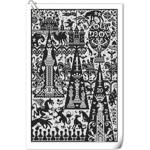 Needlework Cross stitch Handmade 14CT Counted Canvas DIY,Cross-stitch kits,Embroidery embroidery Puzzle Parade Ceremony 42-59