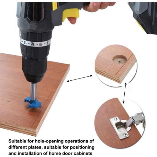 Woodworking Hole Drilling Guide Locator 35mm Hinge Boring Jig with Fixture Aluminum Alloy Hole Opener Template Door Cabinets
