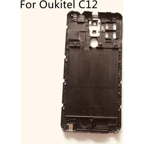 Oukitel C12 Used Back Frame Shell Case + Camera Glass Lens For Oukitel C12 MT6580 6.18" 960*480 Free Shipping
