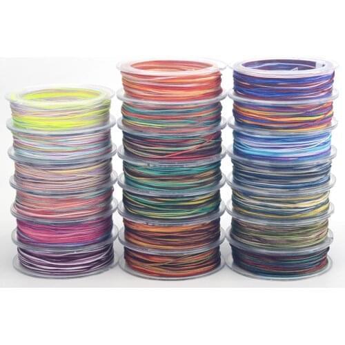 0.8mm big size colorful Nylon line Thread Chinese Knot Macrame Cord Bracelet Braided String DIY Tassels Beading 100m/roll